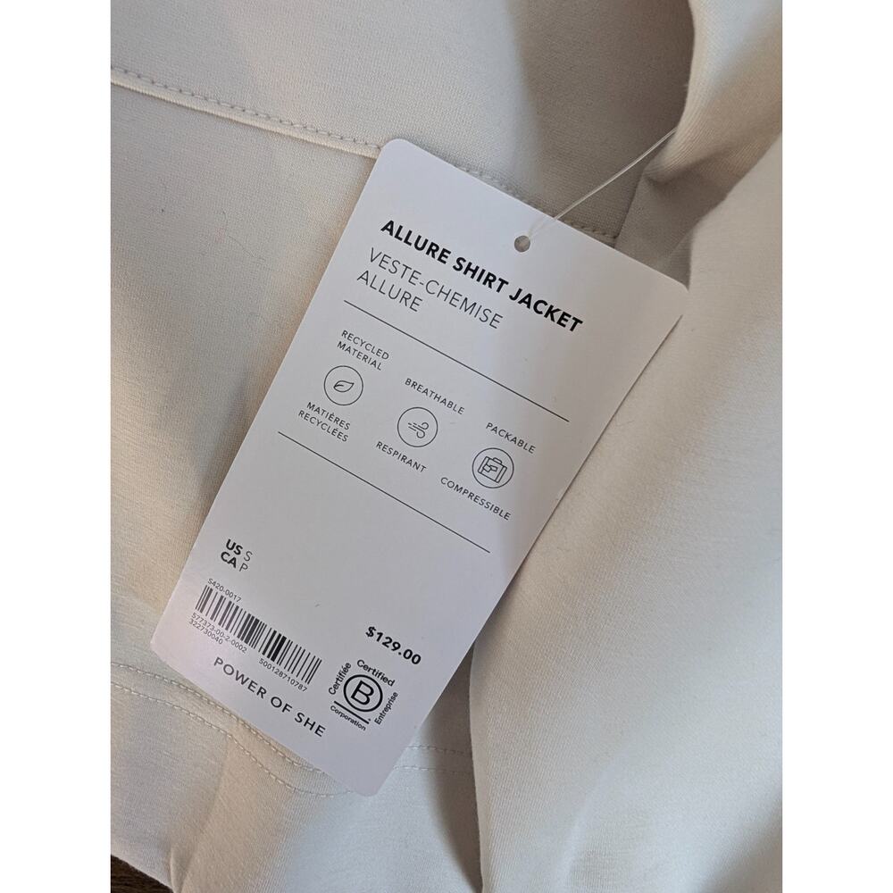 Athleta Cream Button-Front Crop Jacket - Picture 5 of 5